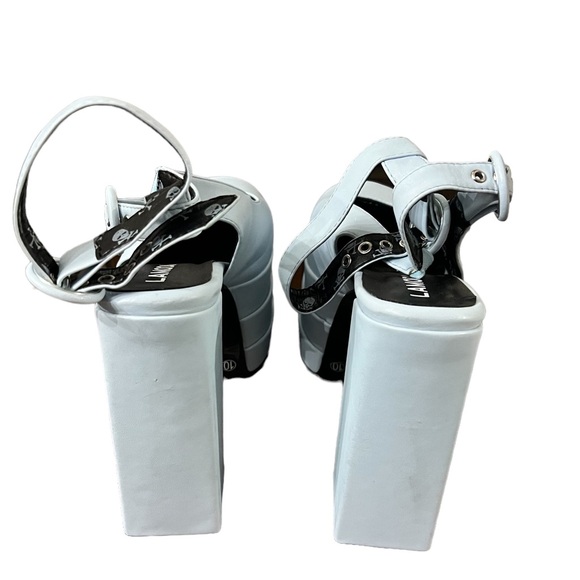 Lamoda Video Games Extreme Platform Heeled Shoes. Light Blue. Size 10. - Picture 5 of 9